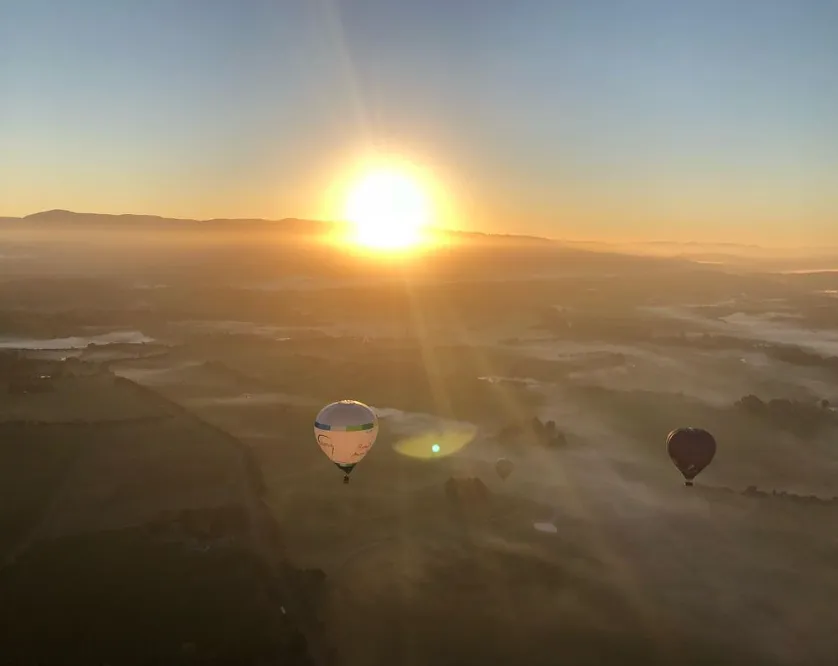 Sunrise over the valley